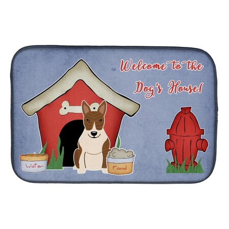 Carolines Treasures Dog House Collection Bull Terrier Brindle Dish Drying Mat BB2891DDM